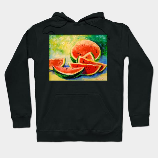 Watermelon Hoodie by OLHADARCHUKART